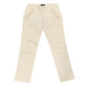 American Eagle Outfitters Embroidered Flat Front Cropped Chino Pants Women’s 0